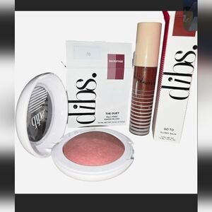 Dibs Cosmetics Go To Glossy Balm AND Dibs Beauty The Duet Talc-Free Baked Blush